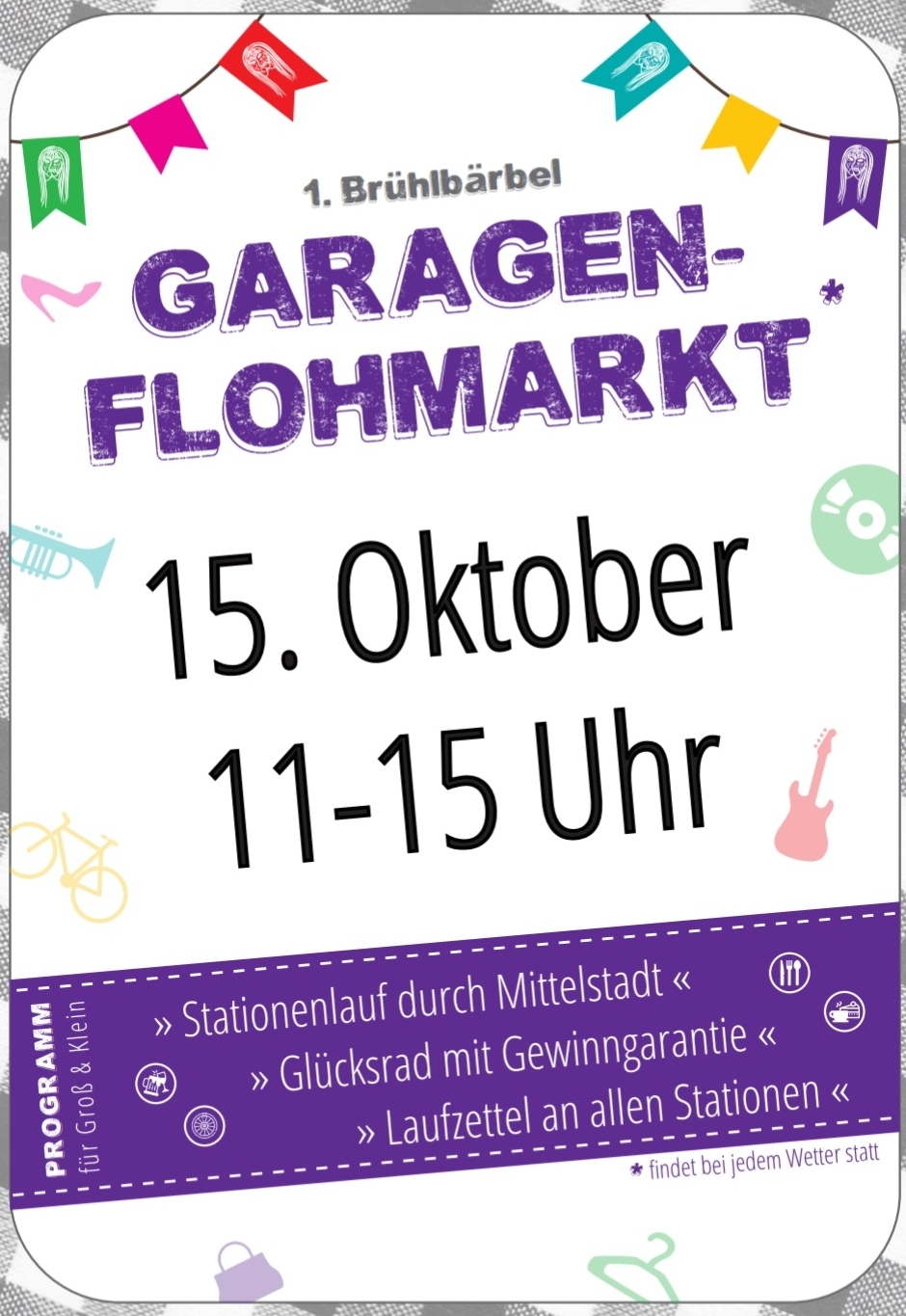 Einladung Garagenflohmarkt